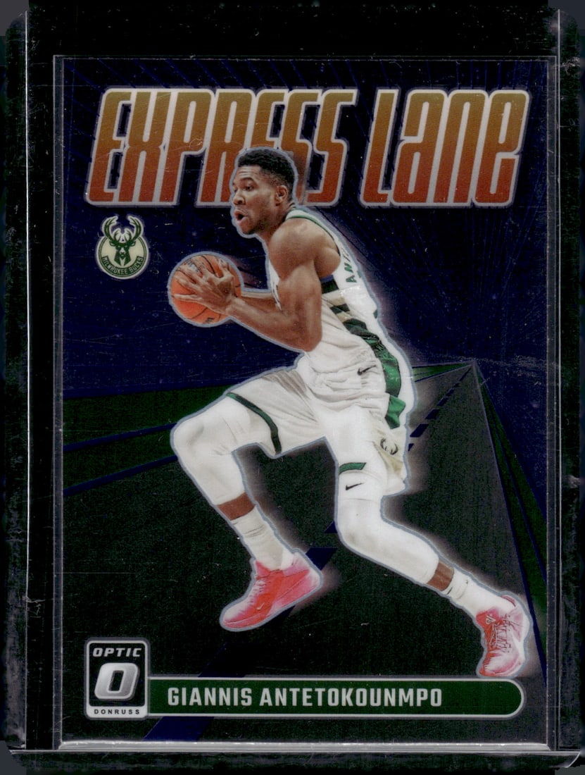 Giannis Antetokounmpo Express Lane Purple Prizm 2023-24 Donruss Optic #23: Giannis Antetokounmpo Express Lane Purple Prizm 2023-24 Donruss Optic #23