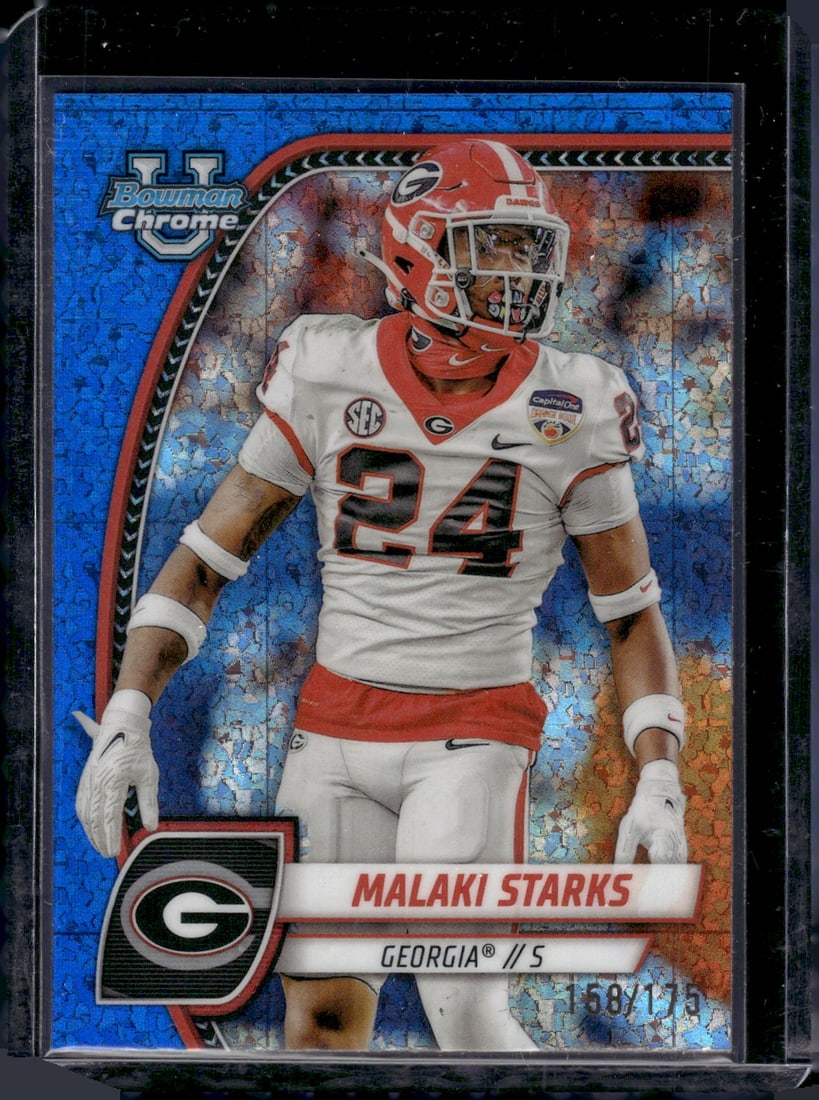 Malaki Starks Blue Mini Diamond Refractor /175 2024 Bowman U Chrome #125: Malaki Starks Blue Mini Diamond Refractor /175 2024 Bowman U Chrome #125