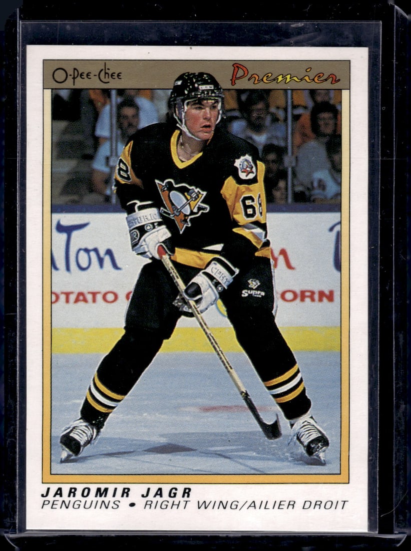 Jaromir Jagr RC 1991 O-Pee-Chee Premier #50: Jaromir Jagr RC 1991 O-Pee-Chee Premier #50