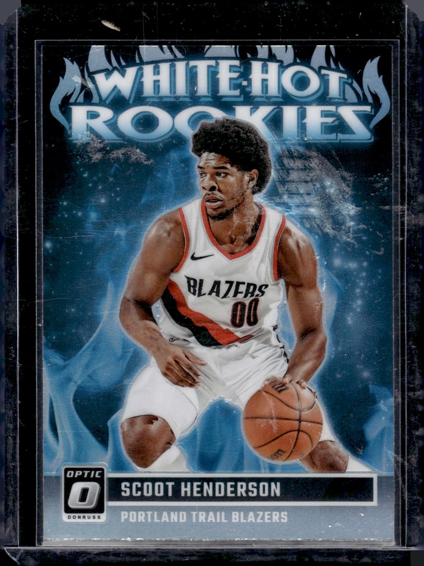 Scoot Henderson White Hot Rookies Holo Prizm 2023-24 Donruss Optic #15 (1 of 2)