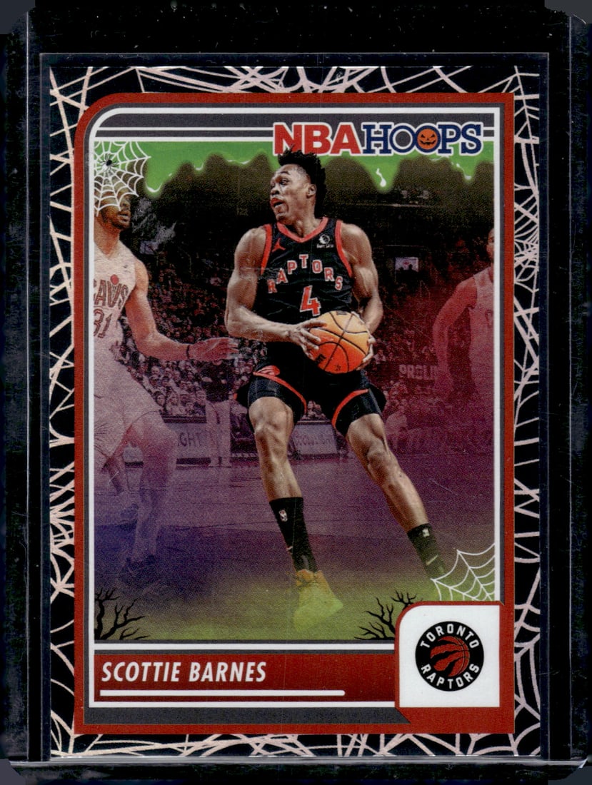 Scottie Barnes Spider Web Foil SP 2023-24 Panini Haunted Hoops #257: Scottie Barnes Spider Web Foil SP 2023-24 Panini Haunted Hoops #257