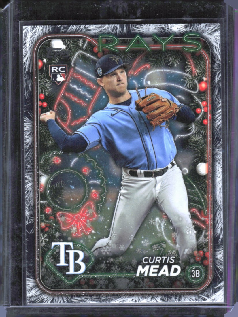 Curtis Mead Rookie Card Holiday Tree 2024 Topps Holiday #H53: Curtis Mead Rookie Card Holiday Tree 2024 Topps Holiday #H53