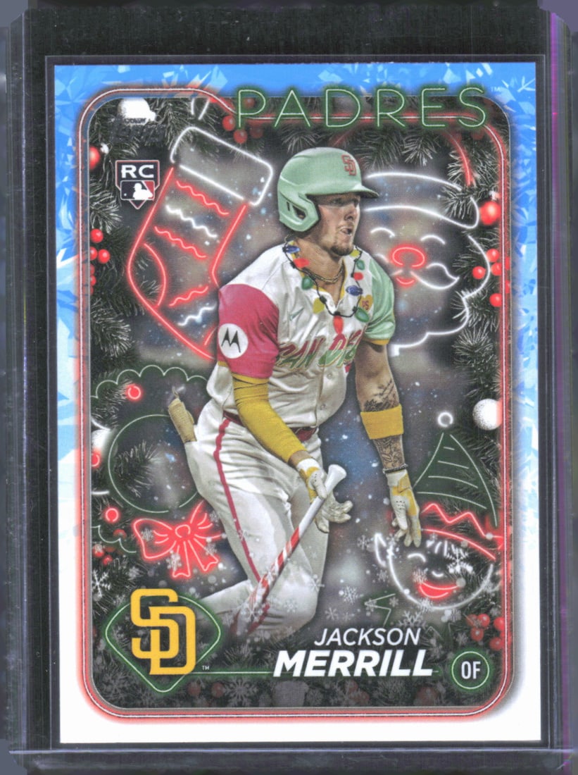 Jackson Merrill Image Variation Light Necklace Rookie 2024 Topps Holiday #H160: Jackson Merrill Image Variation Light Necklace Rookie 2024 Topps Holiday #H160