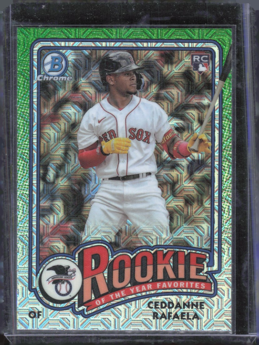Ceddanne Rafaela 2024 Bowman Chrome - Rookie of the Year Favorites Mojo Refractor #ROY-5: Ceddanne Rafaela 2024 Bowman Chrome - Rookie of the Year Favorites Mojo Refractor #ROY-5