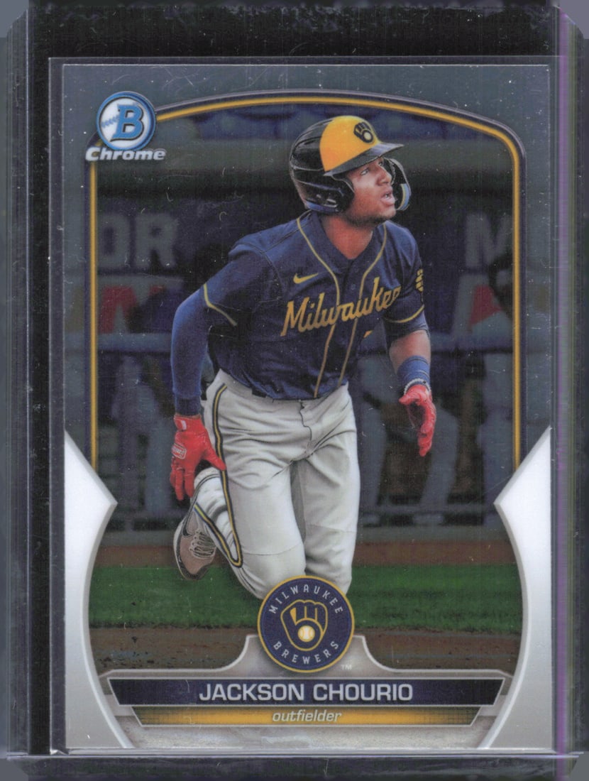 Jackson Chourio Chrome Prospects 2023 Bowman #BCP-76: Jackson Chourio Chrome Prospects 2023 Bowman #BCP-76