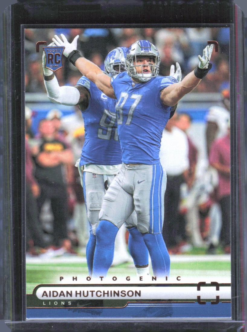Aidan Hutchinson Bronze Rookie Card Photogenic 2022 Panini Chronicles #PH-42: Aidan Hutchinson Bronze Rookie Card Photogenic 2022 Panini Chronicles #PH-42