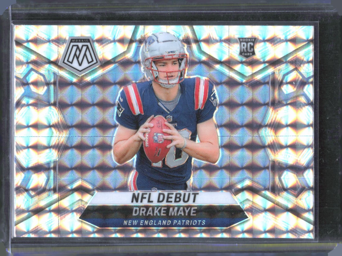 Drake Maye Silver Mosaic Prizm NFL Debut 2024-25 Panini Mosaic #273: Drake Maye Silver Mosaic Prizm NFL Debut 2024-25 Panini Mosaic #273