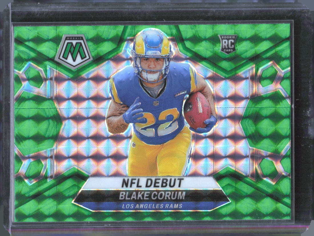 Blake Corum Green Mosaic Prizm NFL Debut 2024-25 Panini Mosaic #278: Blake Corum Green Mosaic Prizm NFL Debut 2024-25 Panini Mosaic #278