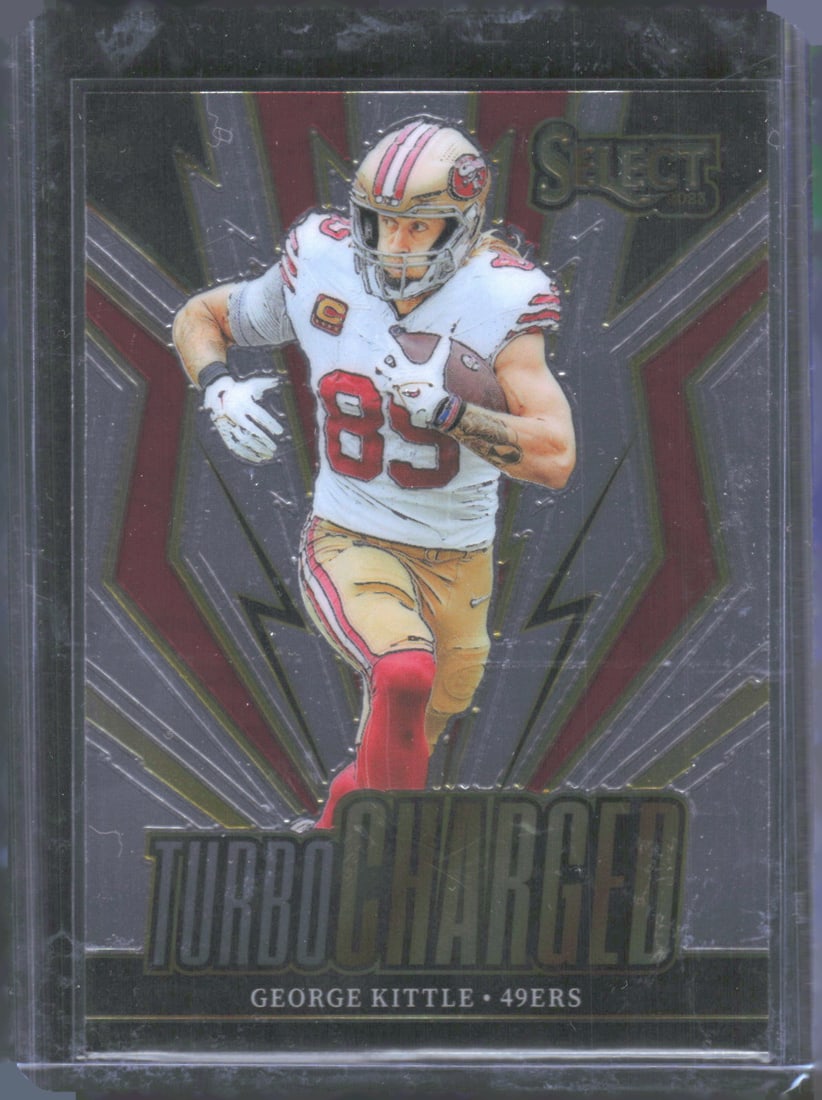 George Kittle Turbocharged 2023 Panini Select #TUR-GKI: George Kittle Turbocharged 2023 Panini Select #TUR-GKI