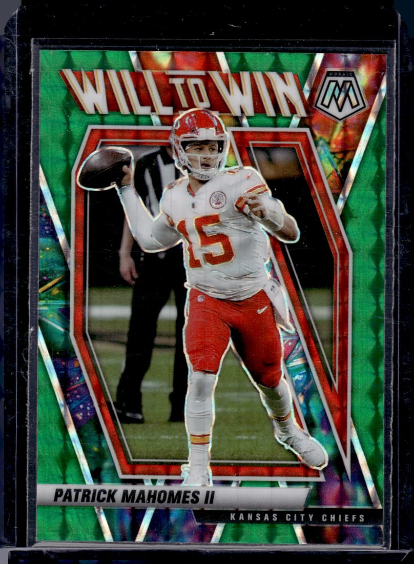 Patrick Mahomes Green Mosaic Prizm Will to Win #WW-2 (1 of 2)
