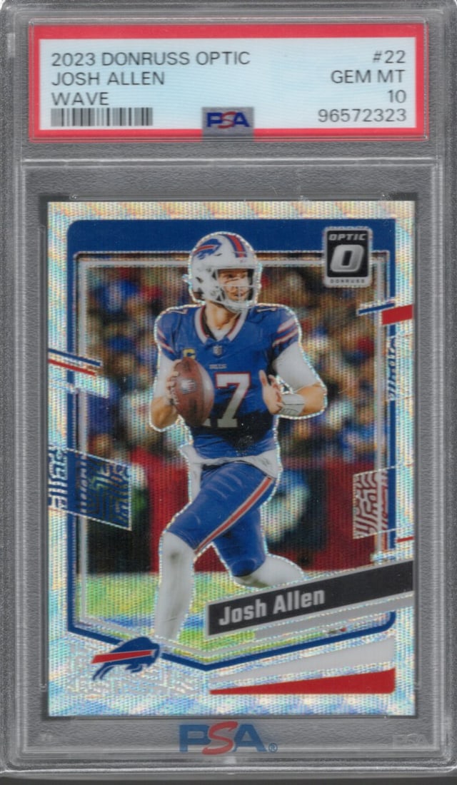 Josh Allen Wave Prizm /300 2023 Donruss Optic #22 PSA 10 (1 of 2)
