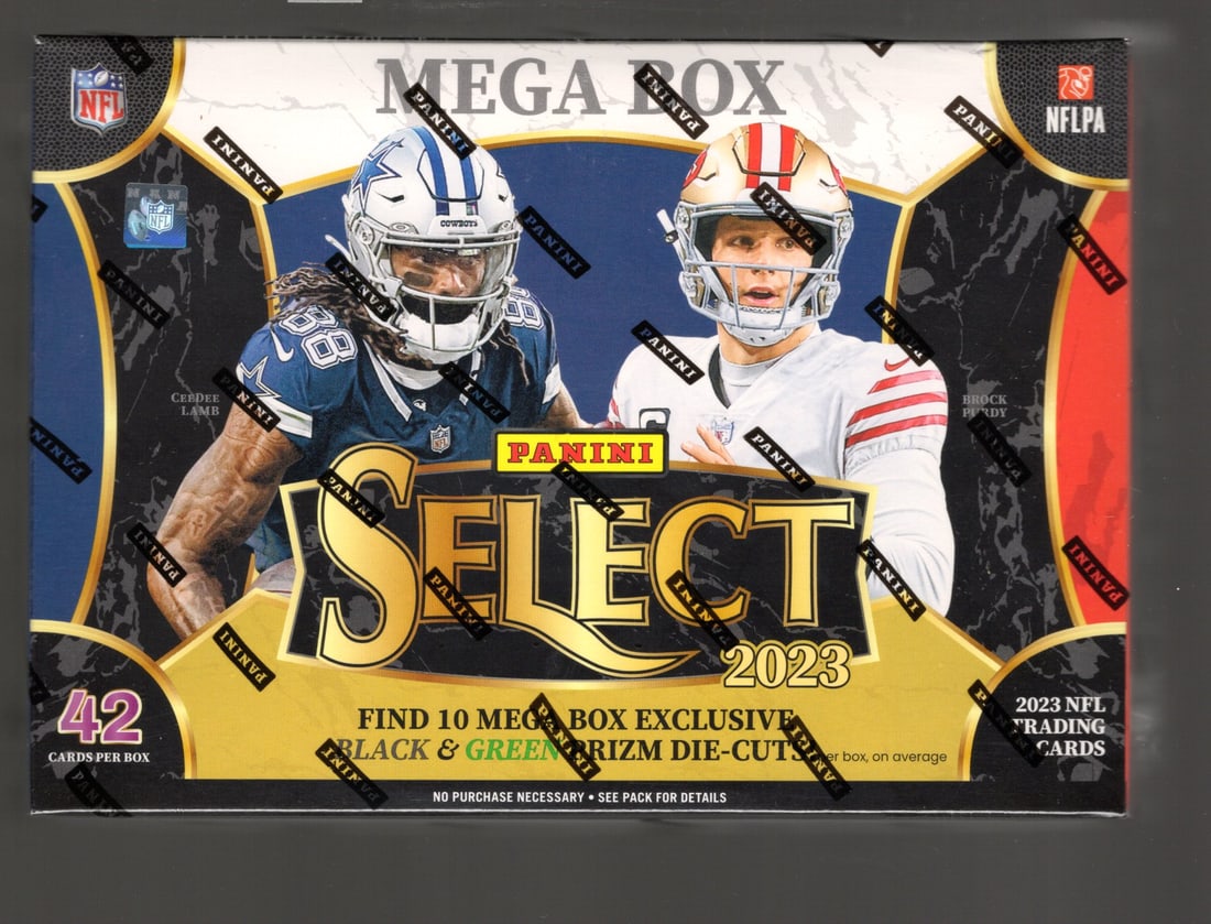 2023-24 Panini Select Football Mega Box - C.J. Stroud, Patrick Mahomes, Black & Green Die-Cut Prizms: 2023-24 Panini Select Football Mega Box - C.J. Stroud, Patrick Mahomes, Black & Green Die-Cut Prizms