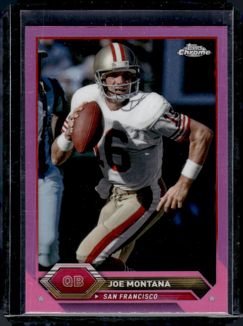 Joe Montana Topps Chrome Pink Refractor 2023 Topps Composite #16 (1 of 2)
