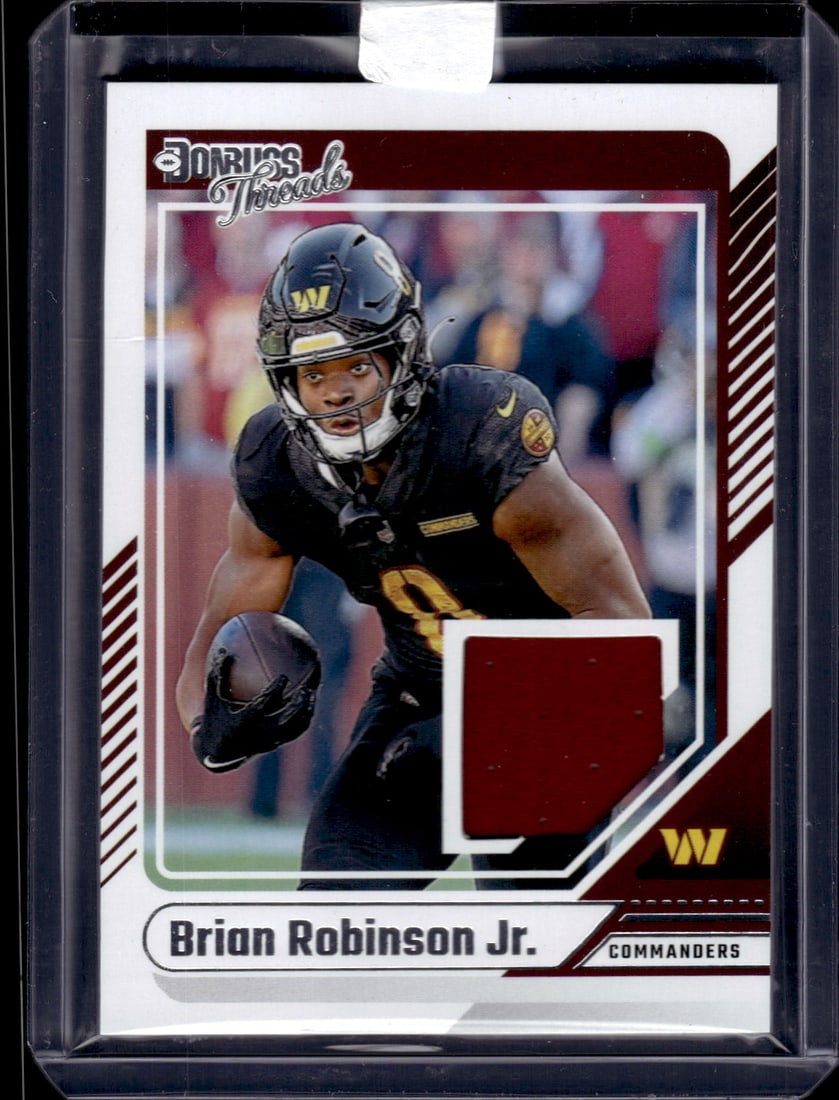 Brian Robinson Jr. Donruss Threads 2024 Panini Donruss #DTH-BRJ: Brian Robinson Jr. Donruss Threads 2024 Panini Donruss #DTH-BRJ