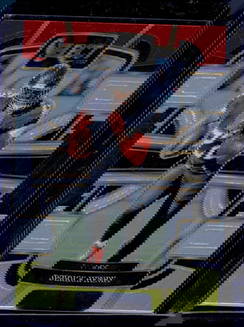 Derrick Henry Red/Yellow Prizm Die Cut 2023 Panini Select #95 (1 of 2)