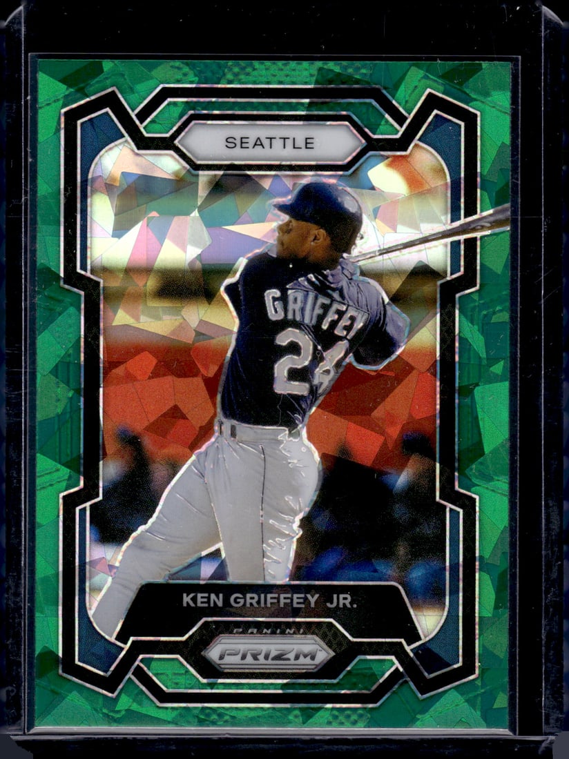 Ken Griffey Jr. Green Cracked Ice 2024 Panini Prizm #171: Ken Griffey Jr. Green Cracked Ice 2024 Panini Prizm #171