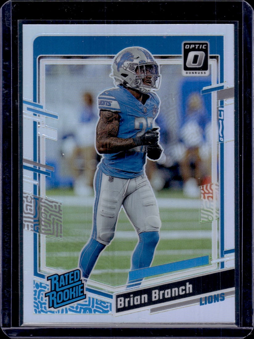 Brian Branch Holo Prizm RC 2023 Donruss Optic #233: Brian Branch Holo Prizm RC 2023 Donruss Optic #233