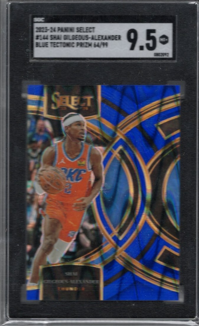 Shai Gilgeous-Alexander Blue Tectonic Prizm /99 2023-24 Panini Select #144 SGC 9.5 (1 of 2)