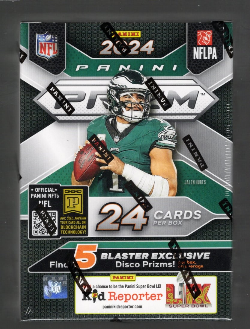 2024-25 Panini Prizm Football Blaster Box - Jayden Daniels, 5 Disco Prizms, Bo Nix (1 of 1)