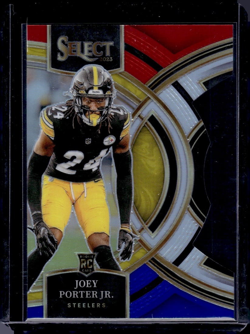 Joey Porter Jr. Red/Blue Prizm Die Cut RC 2023 Panini Select #179 (1 of 2)