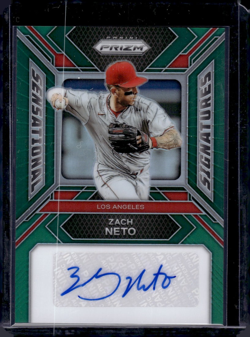 Zach Neto Senstational Signatures Green Prizm Auto 2024 Panini Prizm #SS-ZN (1 of 2)