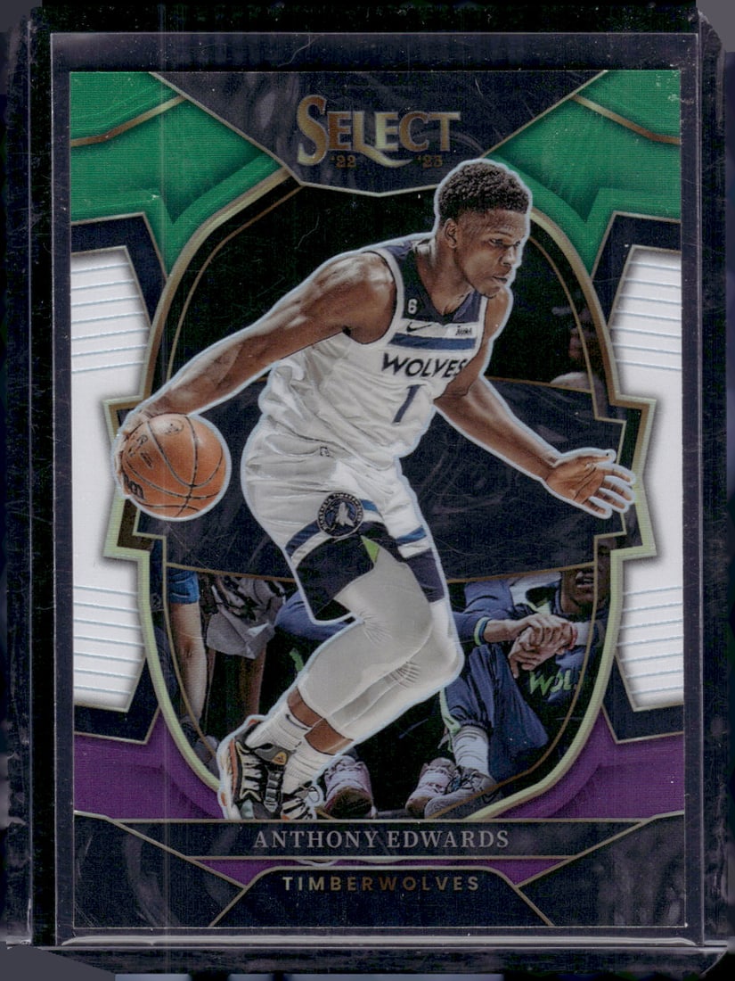 Anthony Edwards Green/White/Purple Prizm 2022-23 Panini Select #46 (1 of 2)