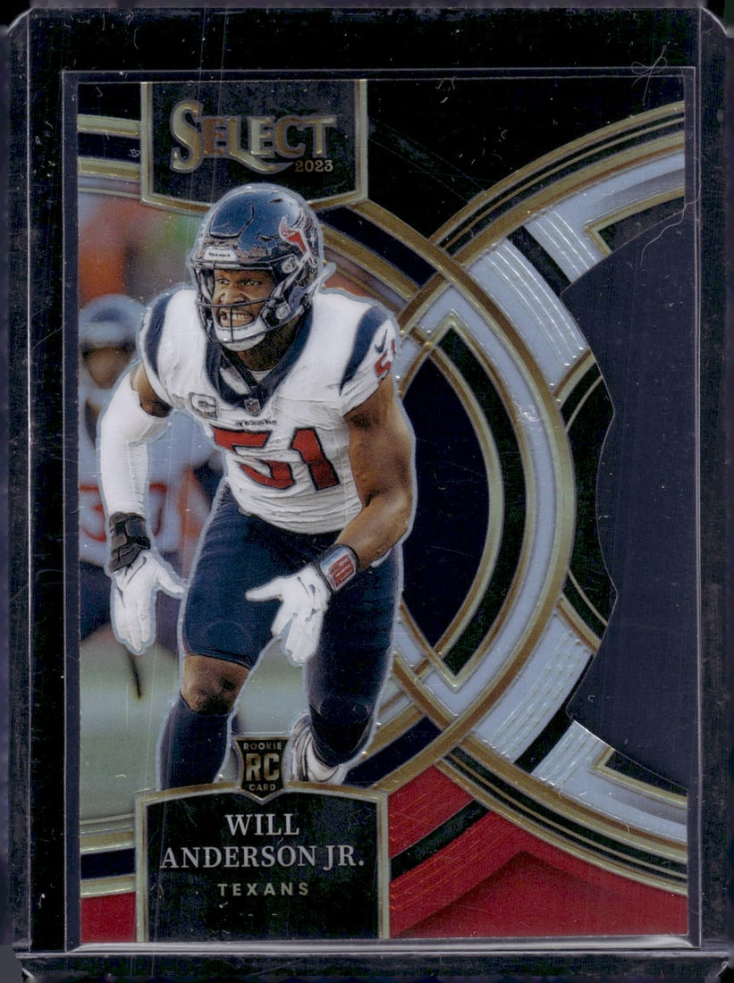 Will Anderson Jr. Black/Red Prizm Die Cut RC 2023 Panini Select #125 (1 of 2)