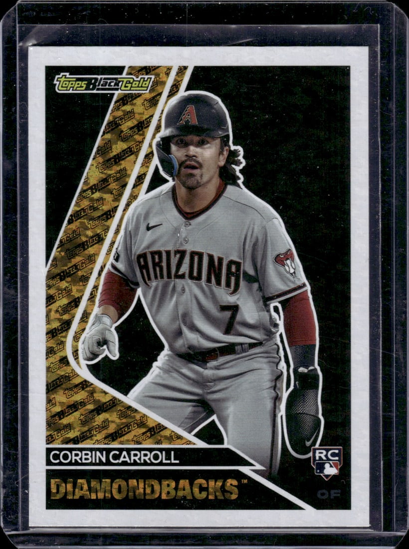 Corbin Carroll RC 2023 Topps Black Gold #BG-3: Corbin Carroll RC 2023 Topps Black Gold #BG-3