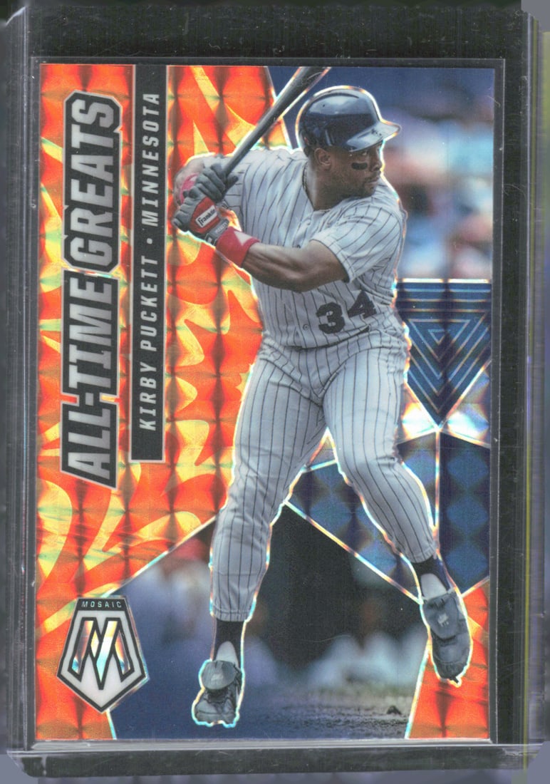 Kirby Puckett All-Time Greats Reactive Orange 2021 Panini Mosaic #ATG8 (1 of 2)