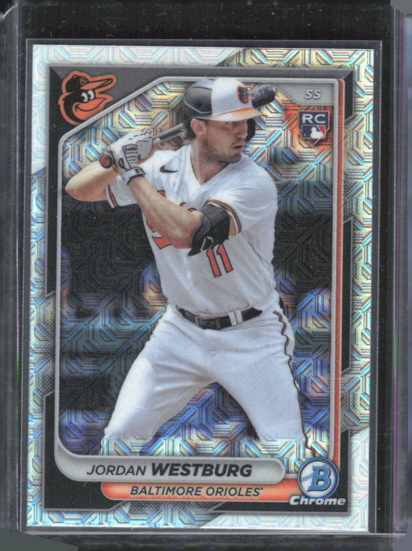 Jordan Westburg Rookie Card Mojo Refractor 2024 Bowman Chrome #42: Jordan Westburg Rookie Card Mojo Refractor 2024 Bowman Chrome #42