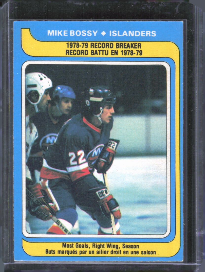 Mike Bossy Bi-Lingual Card 69 Goals 1979 O Pee Chee (1 of 2)