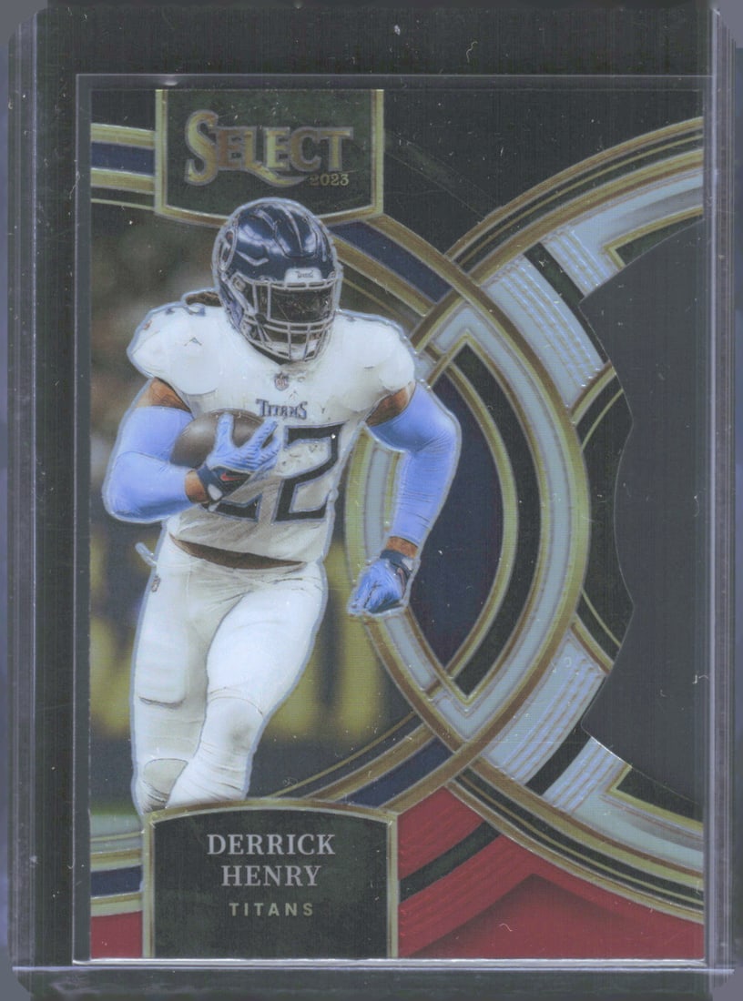 Derrick Henry Black and Red Prizms Die Cuts 2023 Panini Select #156 (1 of 2)