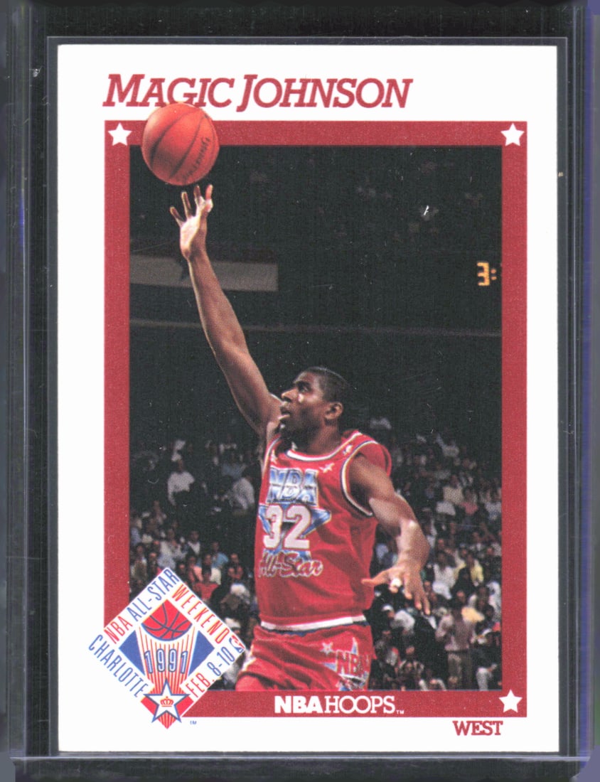 Magic Johnson Vintage Basketball Card 1991-92 Hoops #266 (1 of 2)