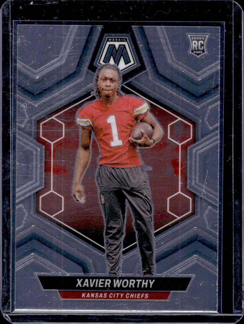 Xavier Worthy RC 2024 Panini Mosaic #328: Xavier Worthy RC 2024 Panini Mosaic #328