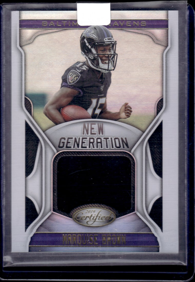 Marquise Brown Player-Worn RC Patch 2019 Panini Certified #NG-MB (1 of 2)