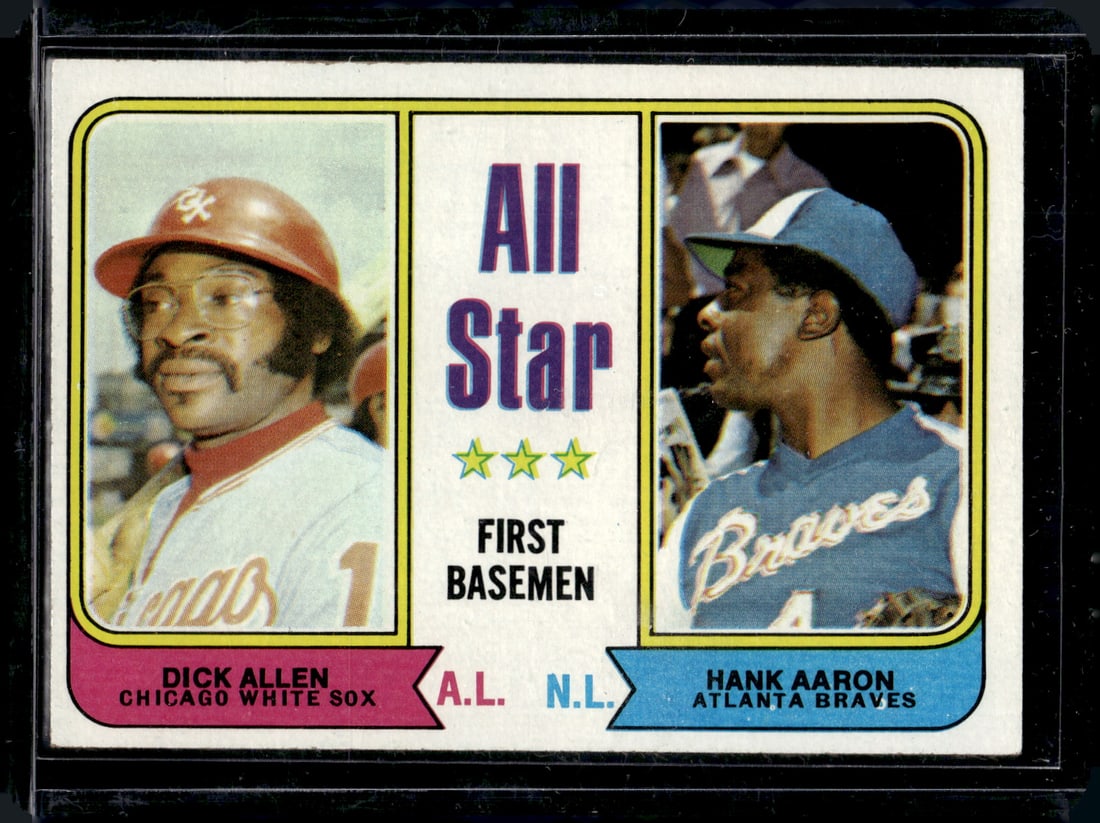 Hank Aaron & Dick Allen All-Star 1st Baseman 1974 Topps #332 (1 of 2)