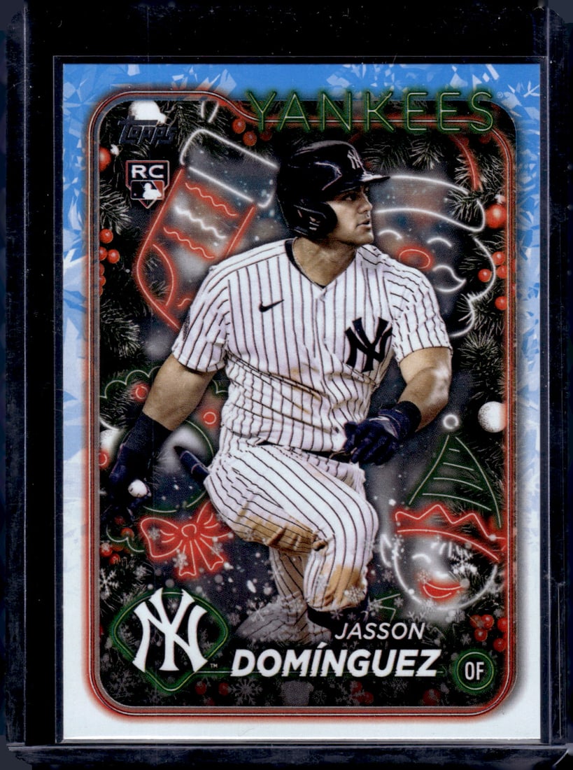 Jasson Dominguez RC 2024 Topps Holiday #H75: Jasson Dominguez RC 2024 Topps Holiday #H75