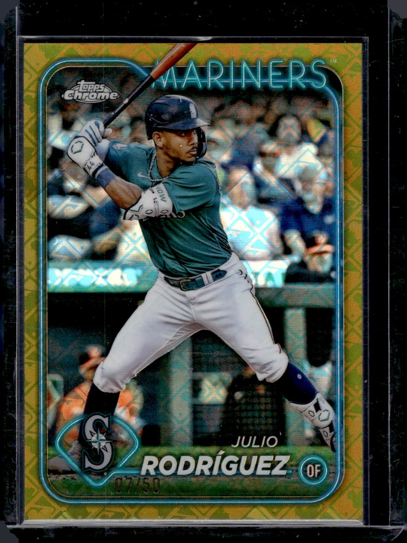 Julio Rodriguez Gold Logofractor /50 2024 Topps Chrome #300 (1 of 2)