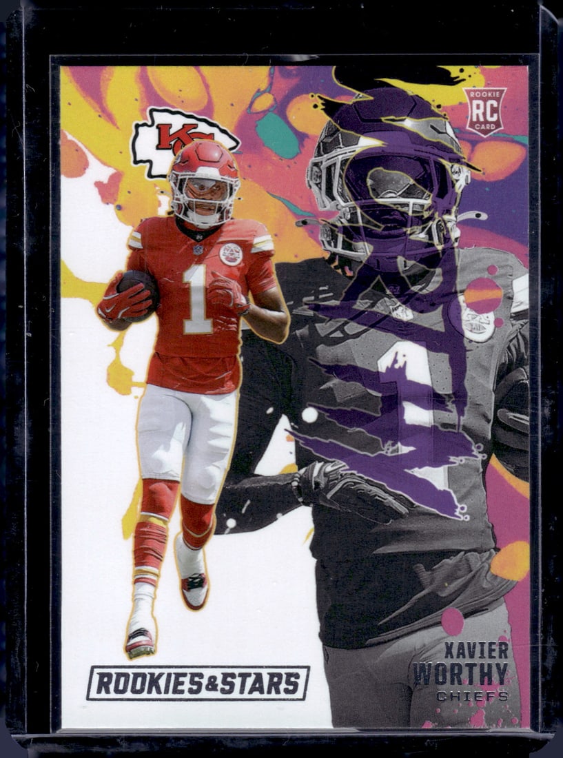Xavier Worthy Rookie Exclusives 2024 Panini Rookies & Stars #RE-XWY: Xavier Worthy Rookie Exclusives 2024 Panini Rookies & Stars #RE-XWY