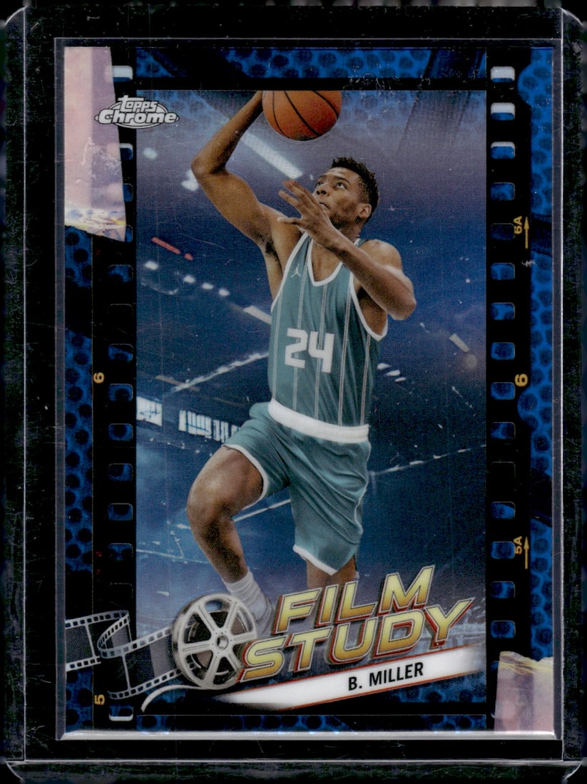 Brandon Miller Film Study Blue Basketball Refractor RC 2023-24 Topps Chrome #FS-14 (1 of 2)