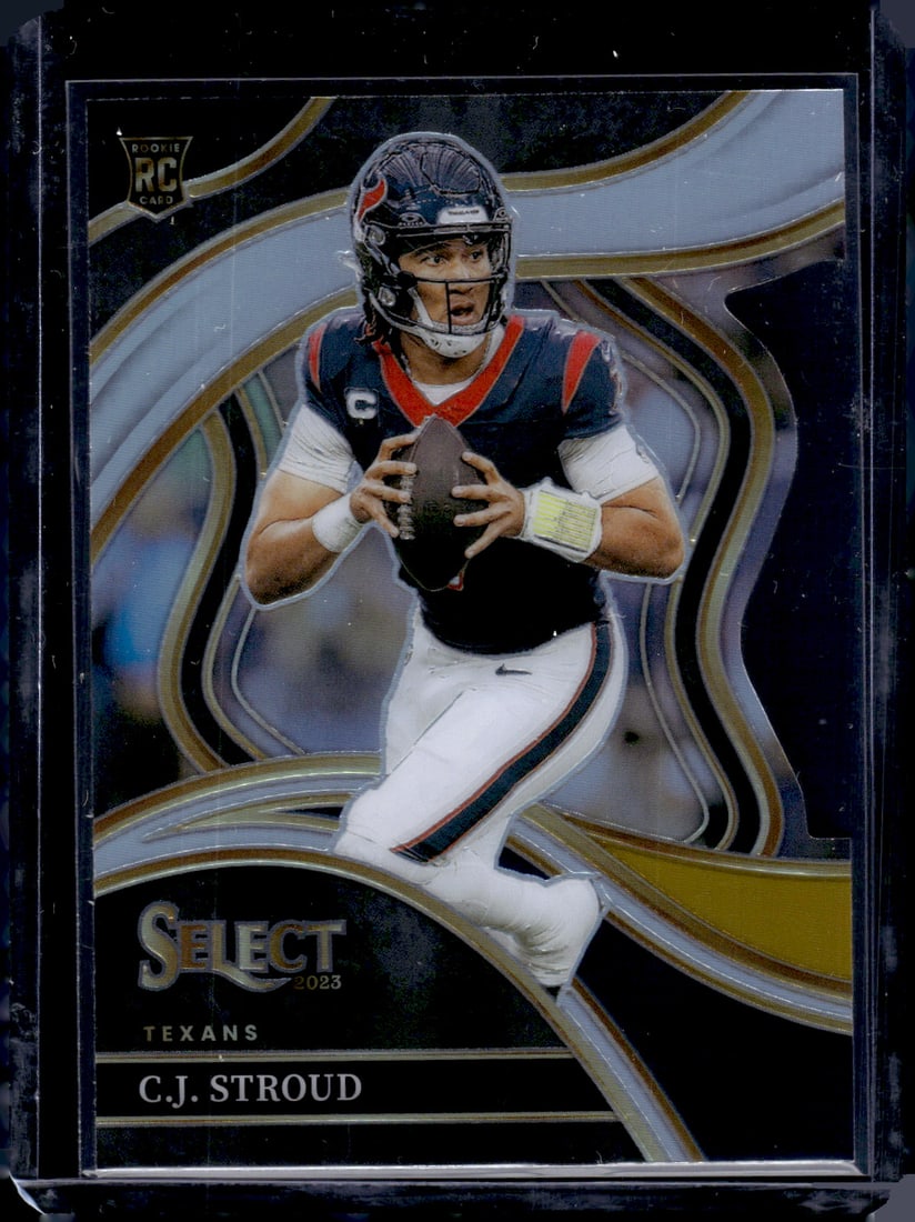 Cj Stroud Black/Gold Prizm Club Level Die Cut RC 2023 Panini Select #289 (1 of 2)