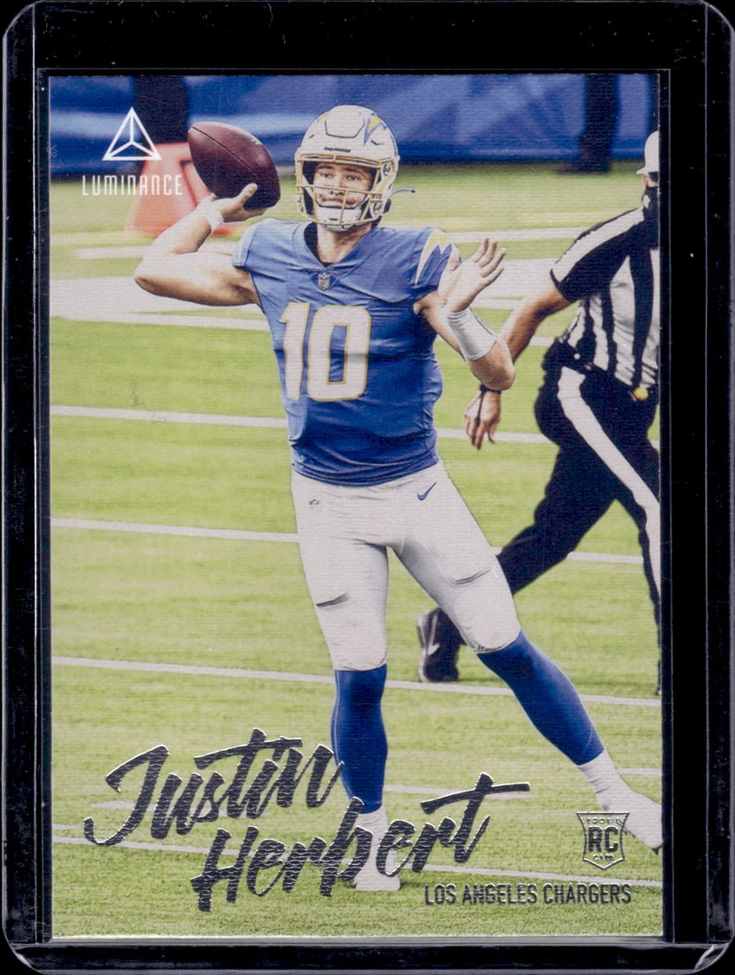 Justin Herbert RC 2020 Panini Chronicles Luminance #203: Justin Herbert RC 2020 Panini Chronicles Luminance #203