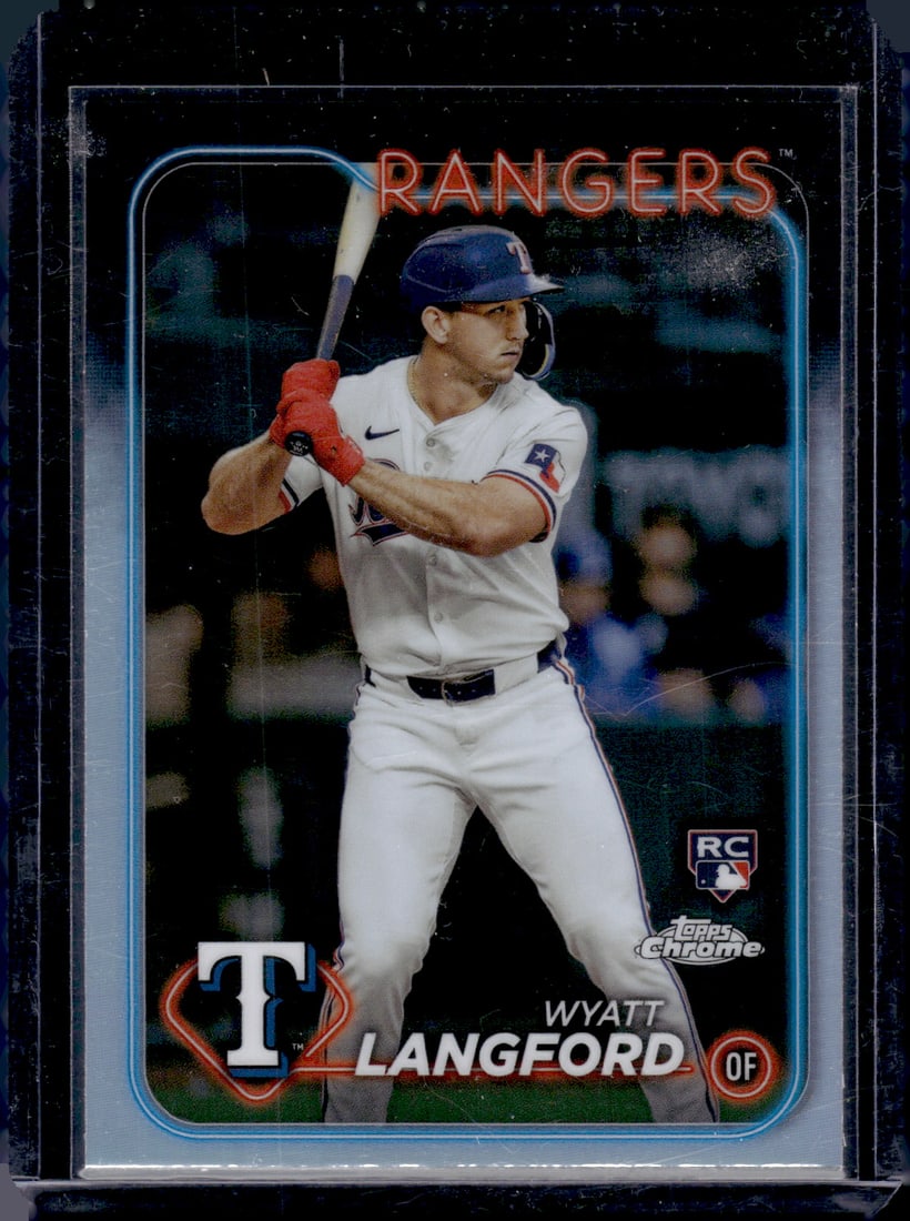 Wyatt Langford Refractor RC 2024 Topps Chrome #122: Wyatt Langford Refractor RC 2024 Topps Chrome #122