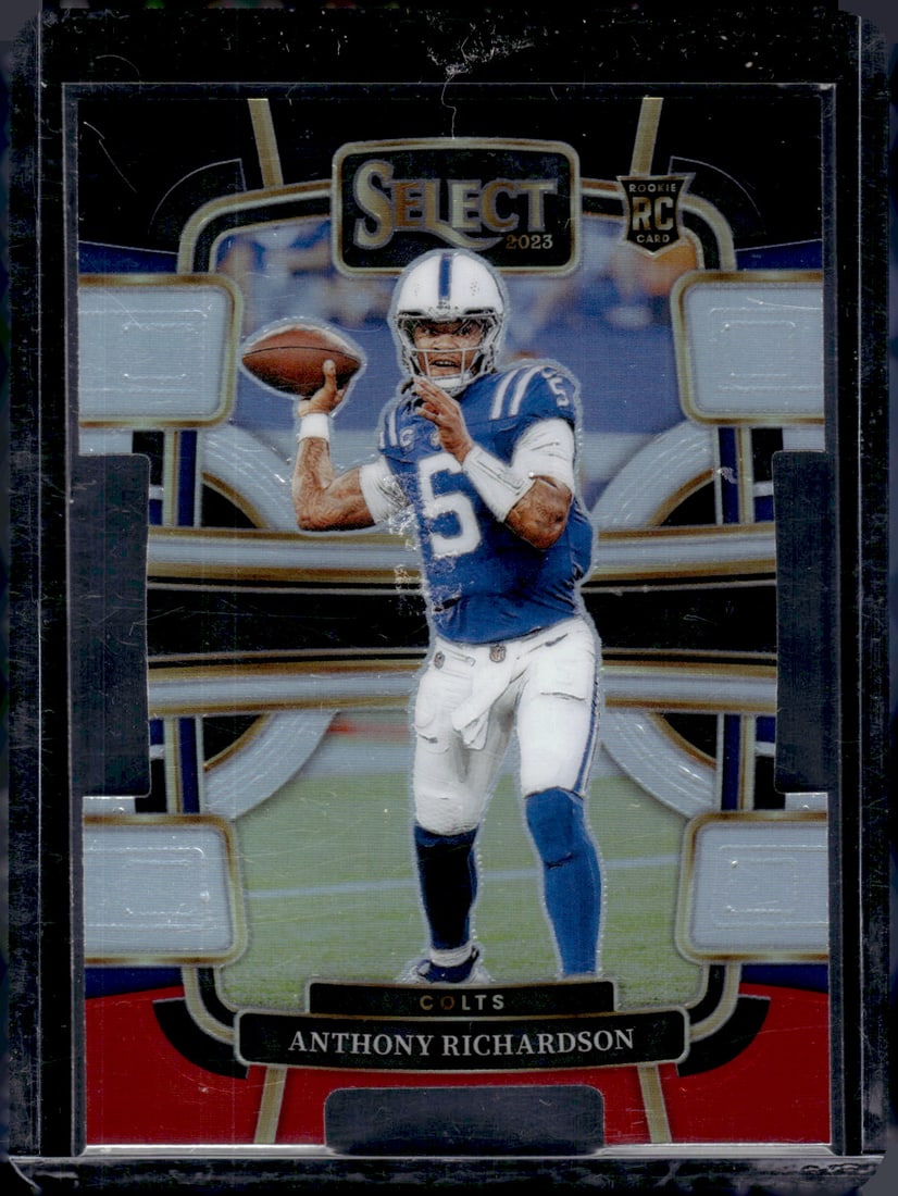 Anthony Richardson Black/Red Prizm Die Cut 2023 Panini Select #43: Anthony Richardson Black/Red Prizm Die Cut 2023 Panini Select #43