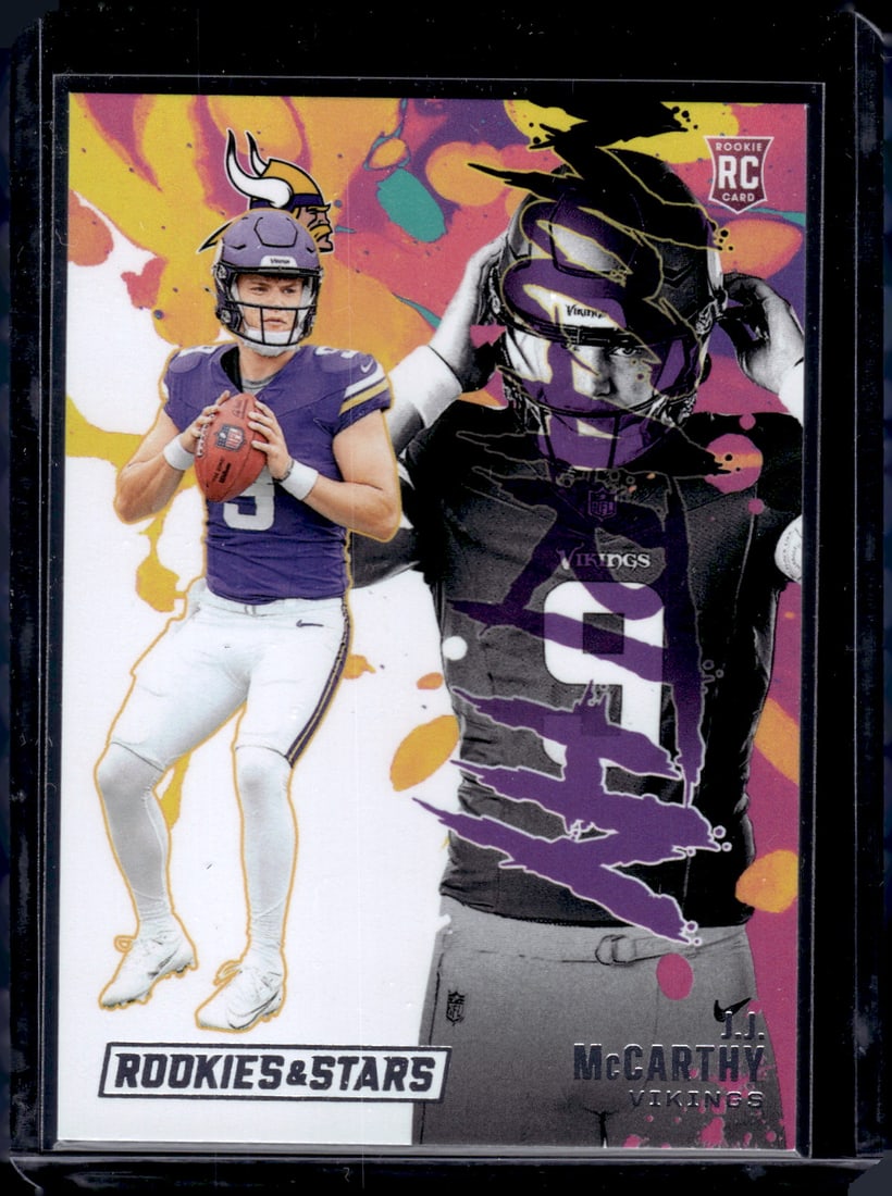 JJ McCarthy Rookie Exclusives 2024 Panini Rookies & Stars #RE-JMY: JJ McCarthy Rookie Exclusives 2024 Panini Rookies & Stars #RE-JMY