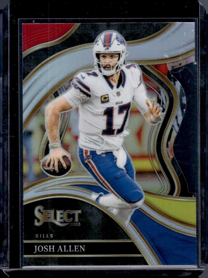 Josh Allen Red/Yellow Prizm Club Level Die Cut 2023 Panini Select #252 (1 of 2)