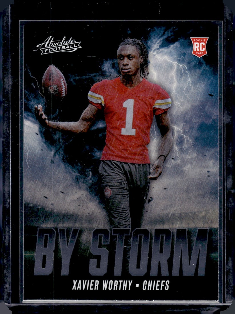 Xavier Worthy By Storm RC 2024 Panini Absolute #BS-XWY: Xavier Worthy By Storm RC 2024 Panini Absolute #BS-XWY
