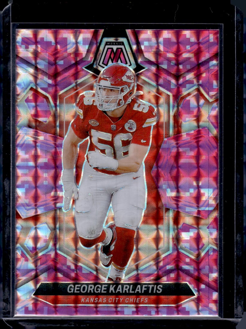George Karlaftis Pink Camo Prizm 2024 Panini Mosaic #111 (1 of 2)