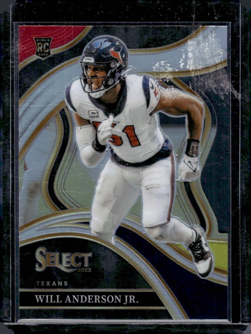 Will Anderson Jr. Red/Yellow Prizm Club Level Die Cut RC 2023 Panini Select #207 (1 of 2)