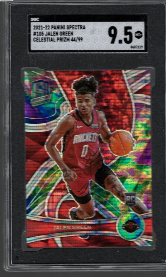 Jalen Green Celestial Prizm RC /99 2021-22 Panini Spectra #105 SGC 9.5: Jalen Green Celestial Prizm RC /99 2021-22 Panini Spectra #105 SGC 9.5